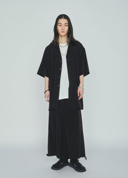 CREPE de CHINE BIG POCKET OPEN COLLAR SHIRTS