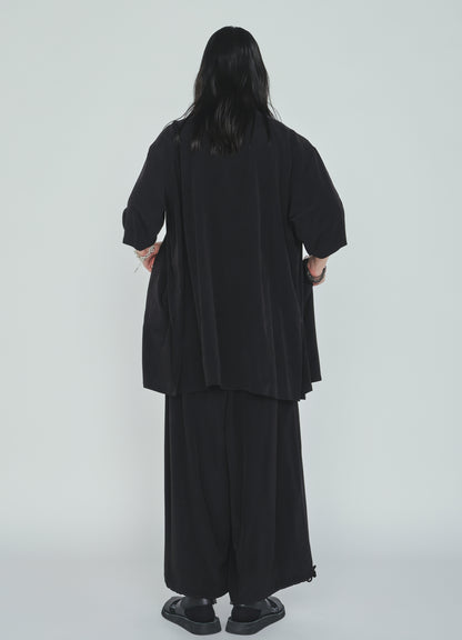 CREPE de CHINE BIG POCKET OPEN COLLAR SHIRTS