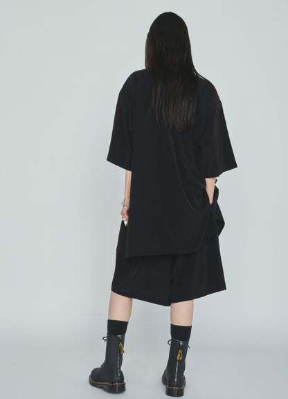 CREPE de CHINE BIG POCKET OPEN COLLAR SHIRTS