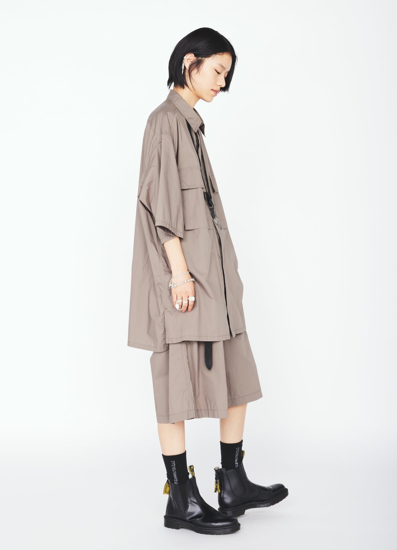 COTTON TYPEWRITER SHORT-SLEEVE SHIRT