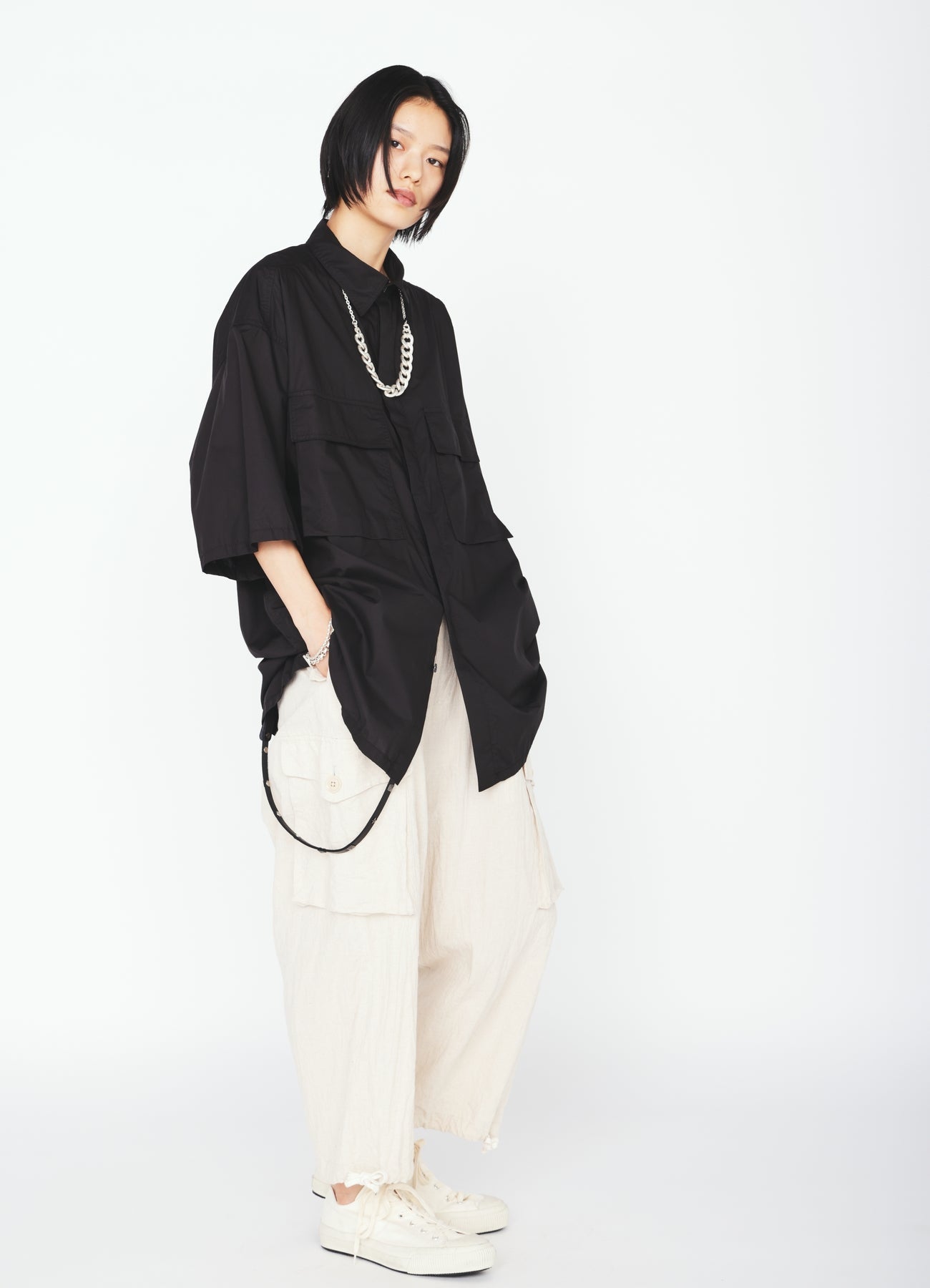 COTTON TYPEWRITER SHORT-SLEEVE SHIRT