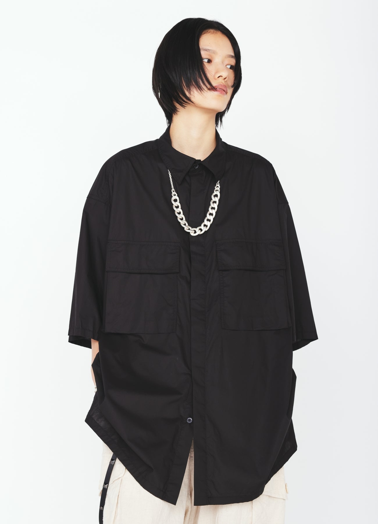 COTTON TYPEWRITER SHORT-SLEEVE SHIRT
