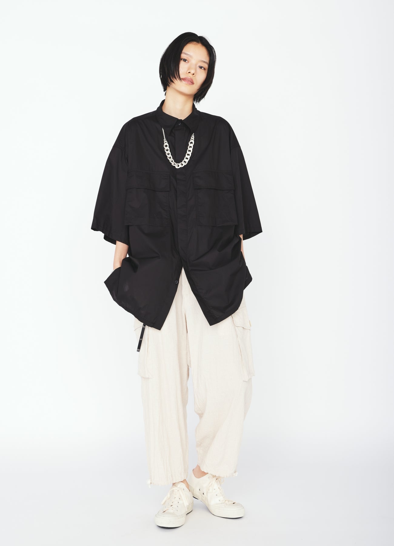 COTTON TYPEWRITER SHORT-SLEEVE SHIRT
