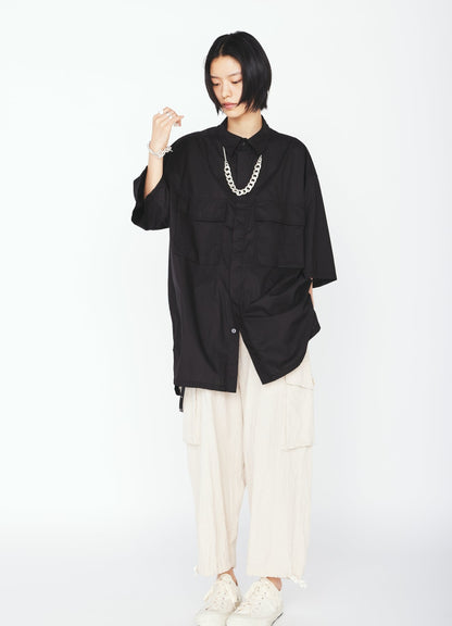 COTTON TYPEWRITER SHORT-SLEEVE SHIRT