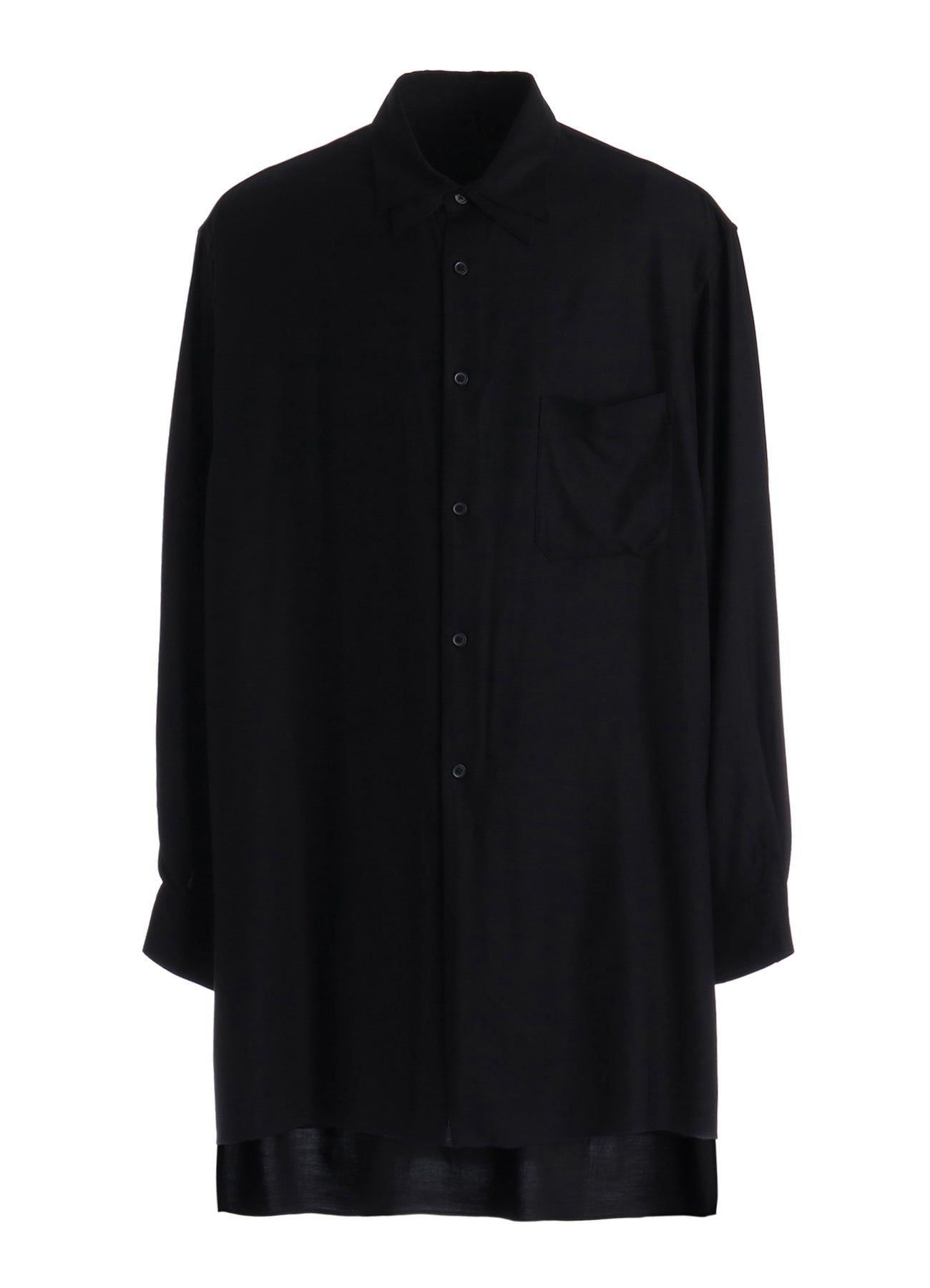 RAYON TWILL LAYERED‑COLLAR SHIRT – THE SHOP YOHJI YAMAMOTO
