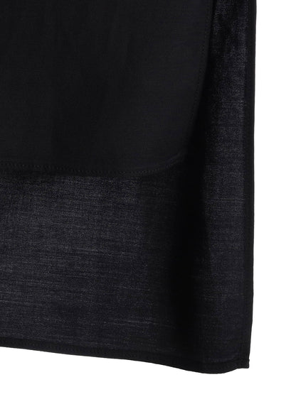 RAYON TWILL LAYERED‑COLLAR SHIRT