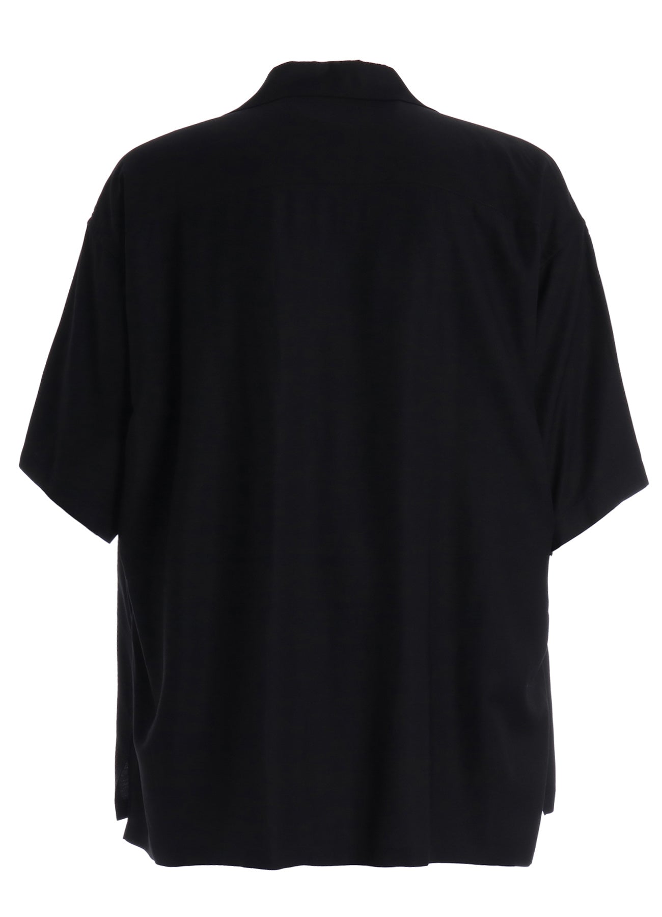 RAYON TWILL SHORT‑SLEEVE OPEN COLLAR SHIRT