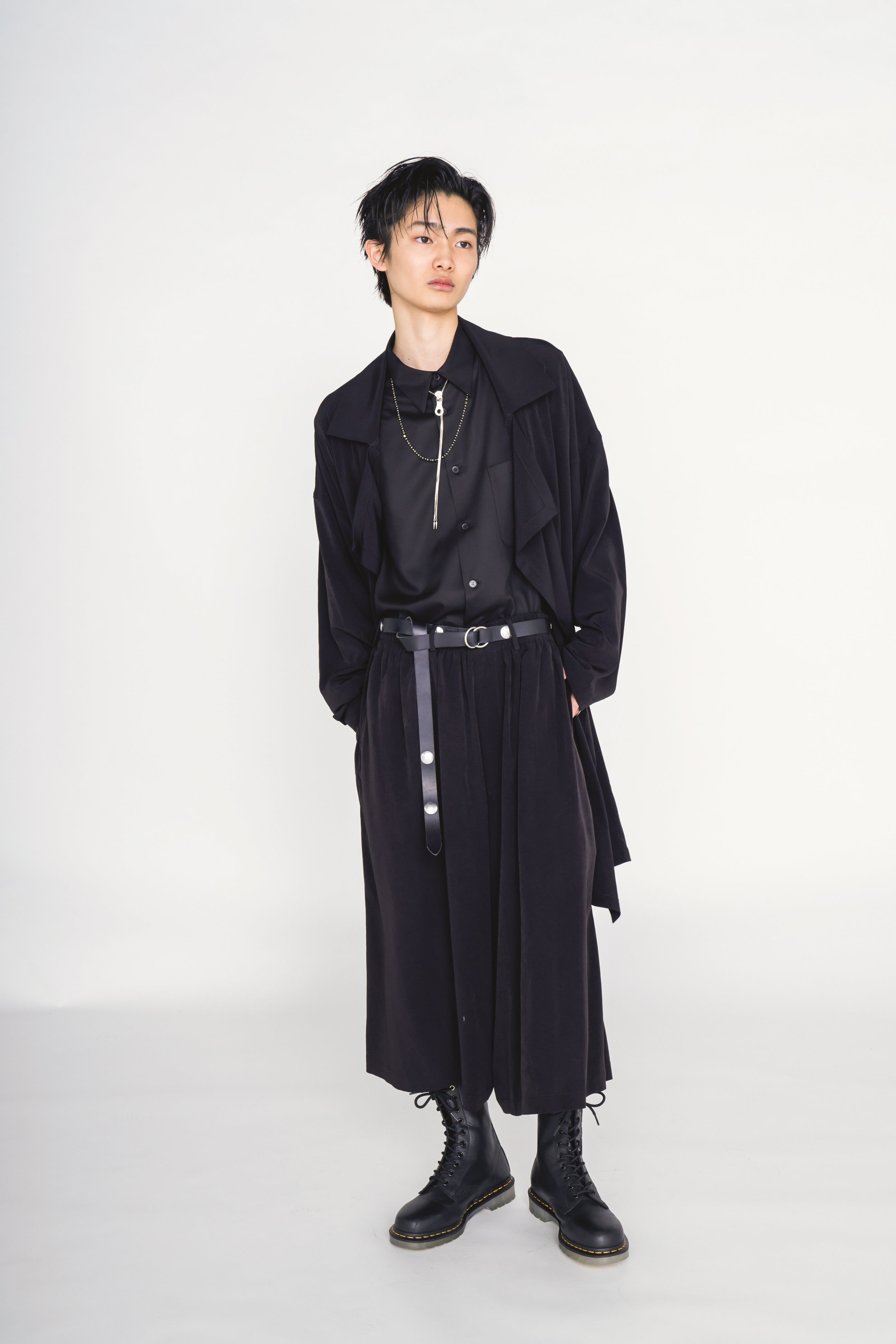 CREPE de CHINE DRAPE COAT – THE SHOP YOHJI YAMAMOTO CREPE de CHINE DRAPE COAT – THE SHOP YOHJI YAMAMOTO