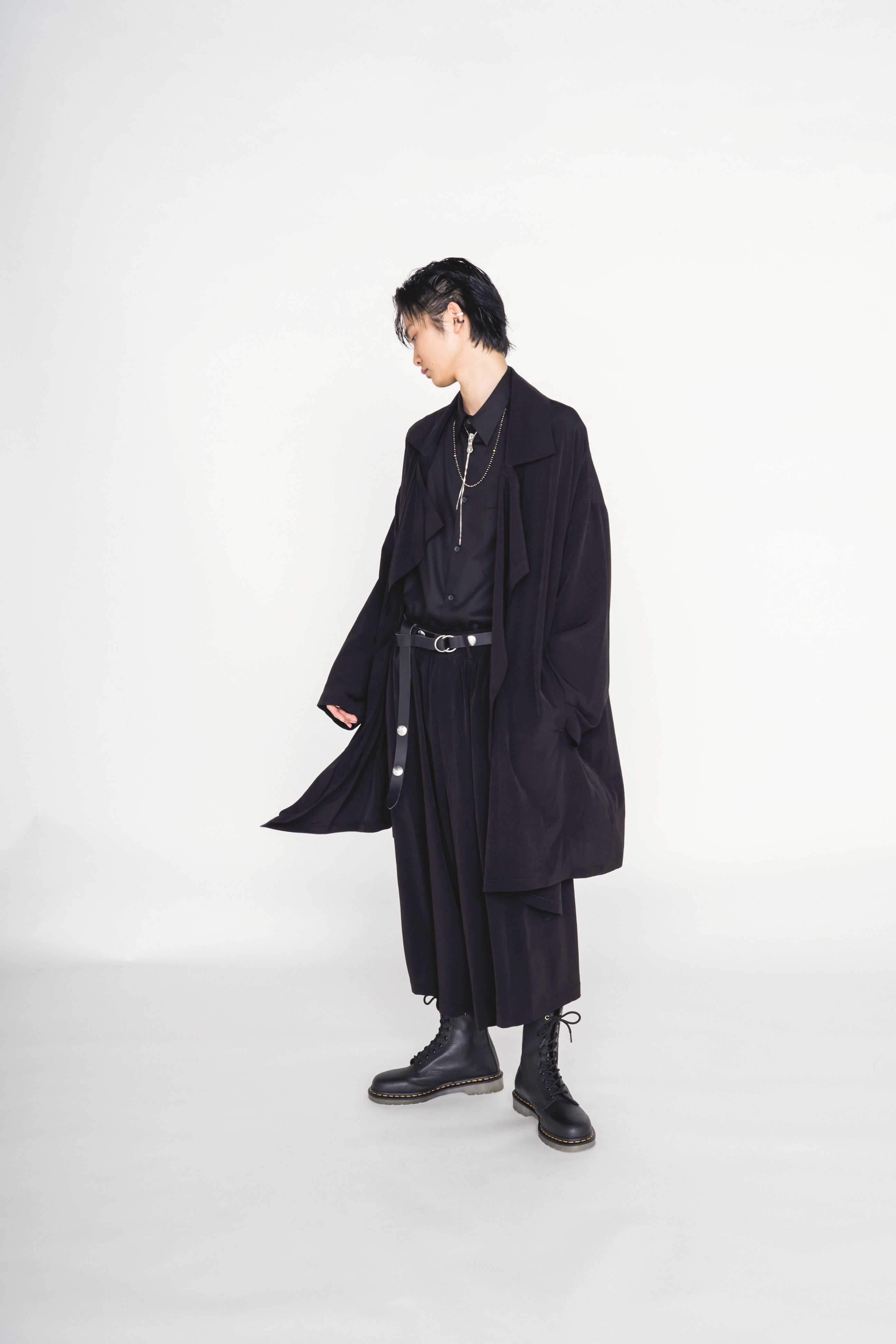CREPE de CHINE ‌DRAPE COAT – THE SHOP YOHJI YAMAMOTO