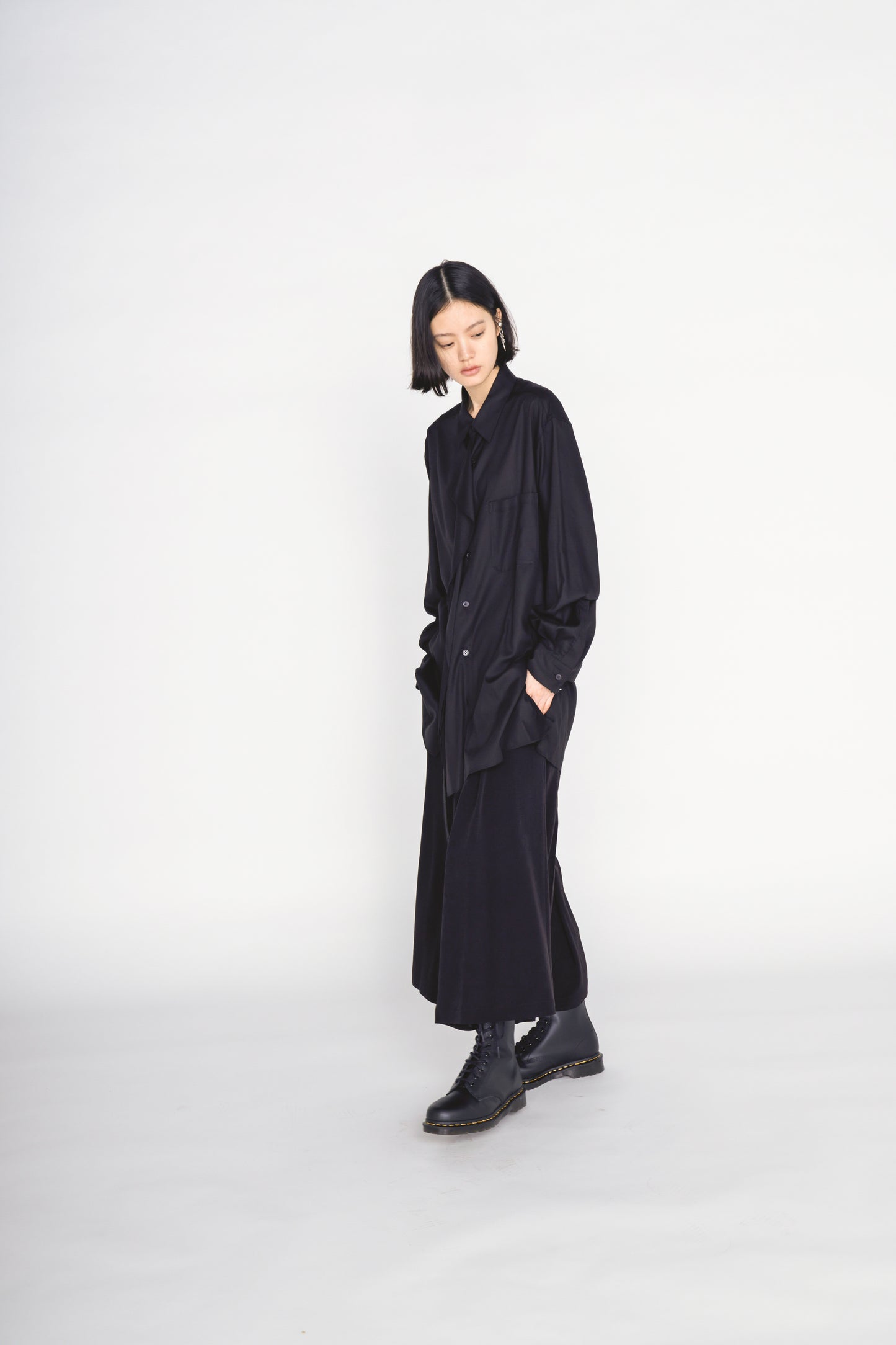 CREPE de CHINE ‌DRAPE COAT