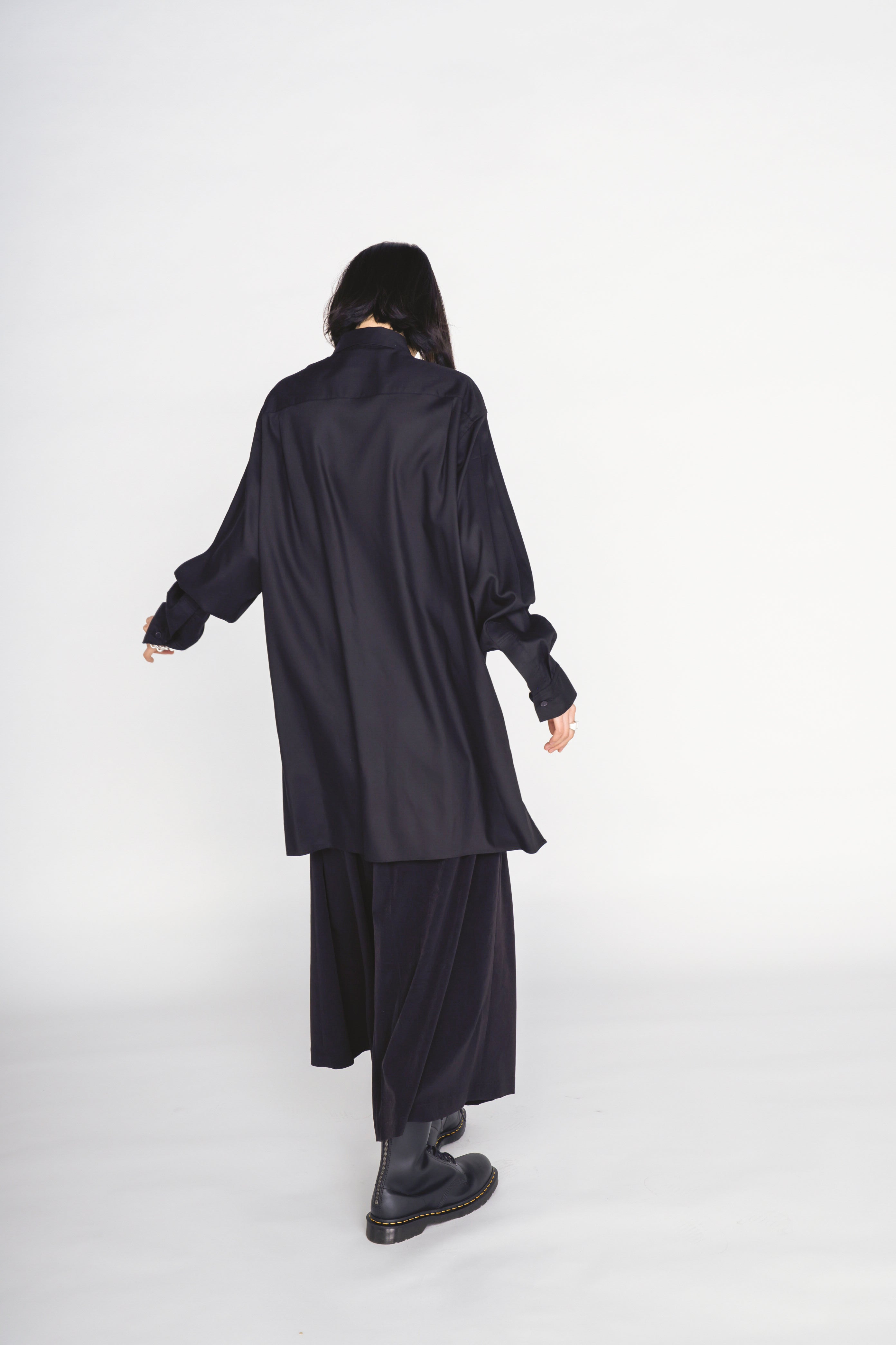 CREPE de CHINE ‌DRAPE COAT – THE SHOP YOHJI YAMAMOTO