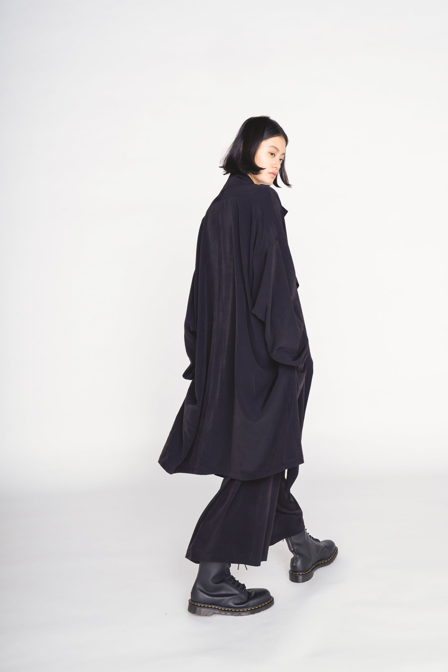 CREPE de CHINE ‌DRAPE COAT