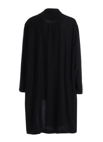 RAYON TWILL ONE‑BUTTON LONG COAT