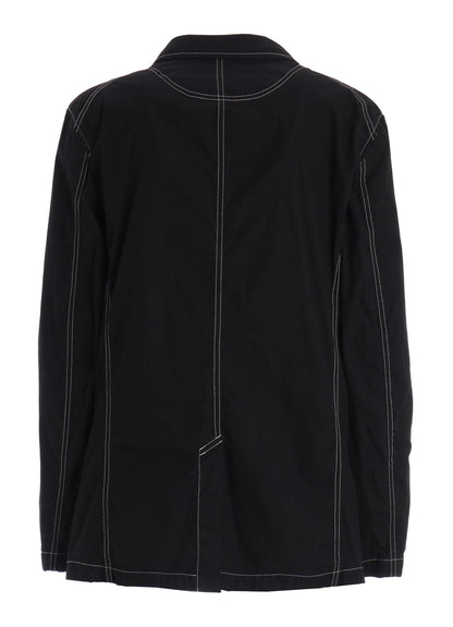 COTTON/NYLON WEATHER CLOTH ZIP-POCKET JACKET