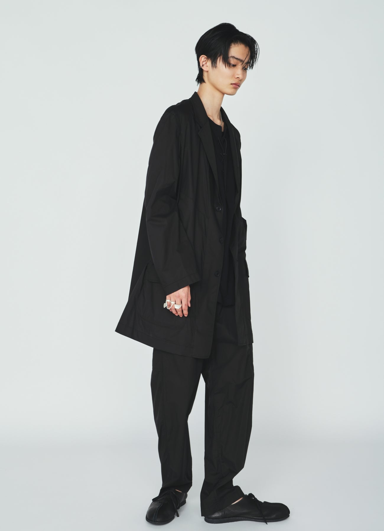COTTON TYPEWRITER WORK-DETAIL JACKET