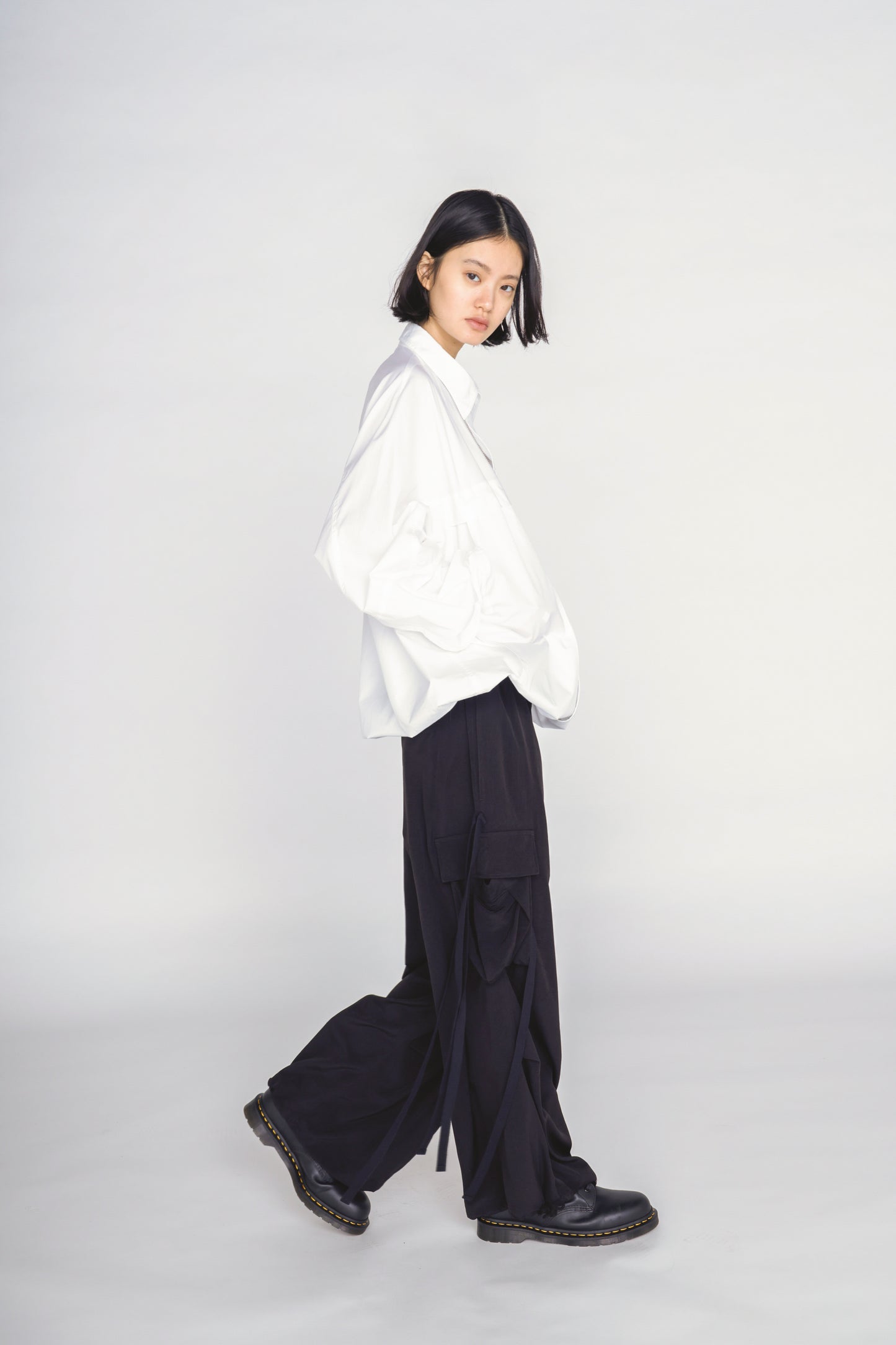 CREPE de CHINE STRAP PANTS