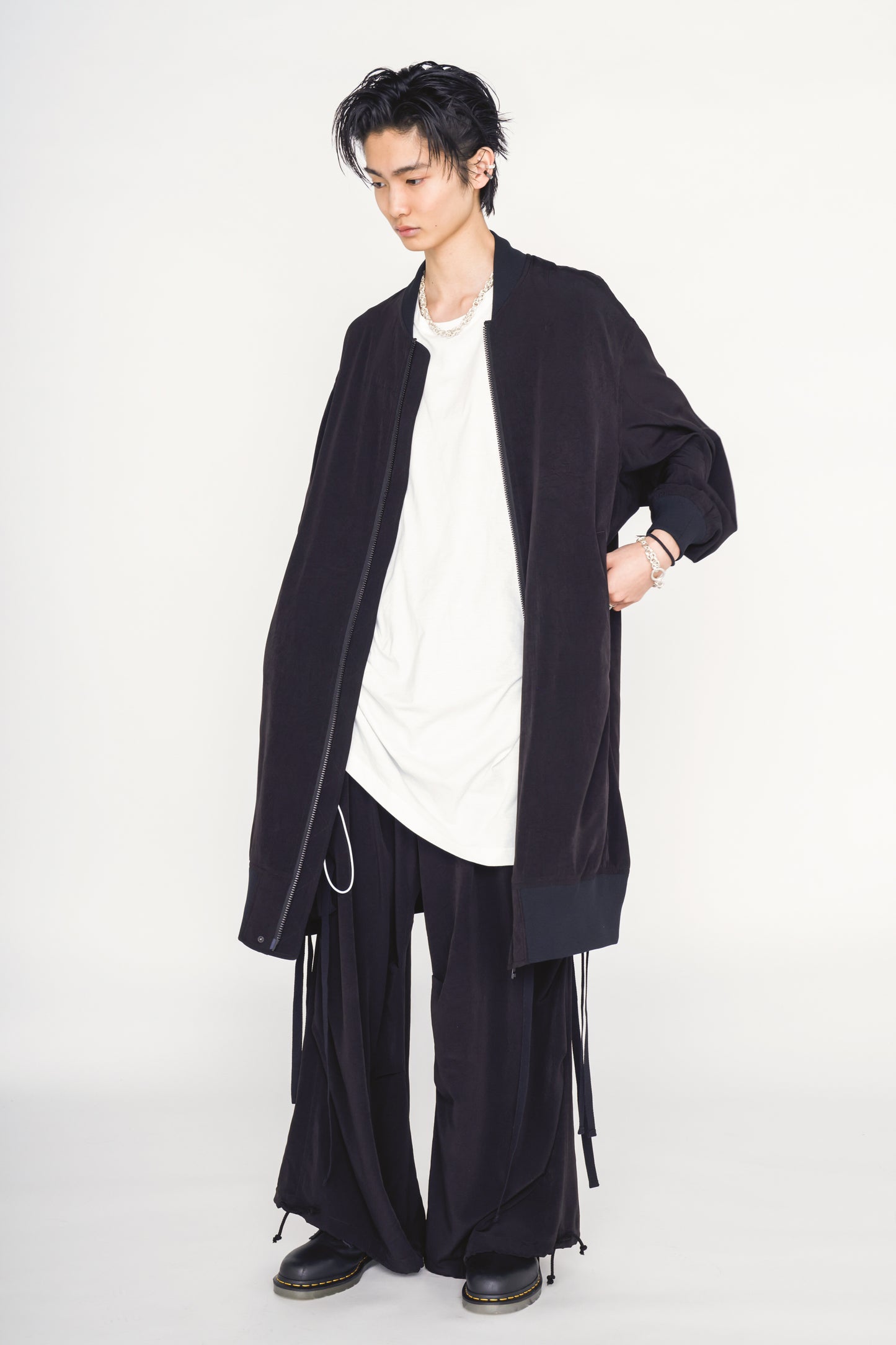 CREPE de CHINE STRAP PANTS