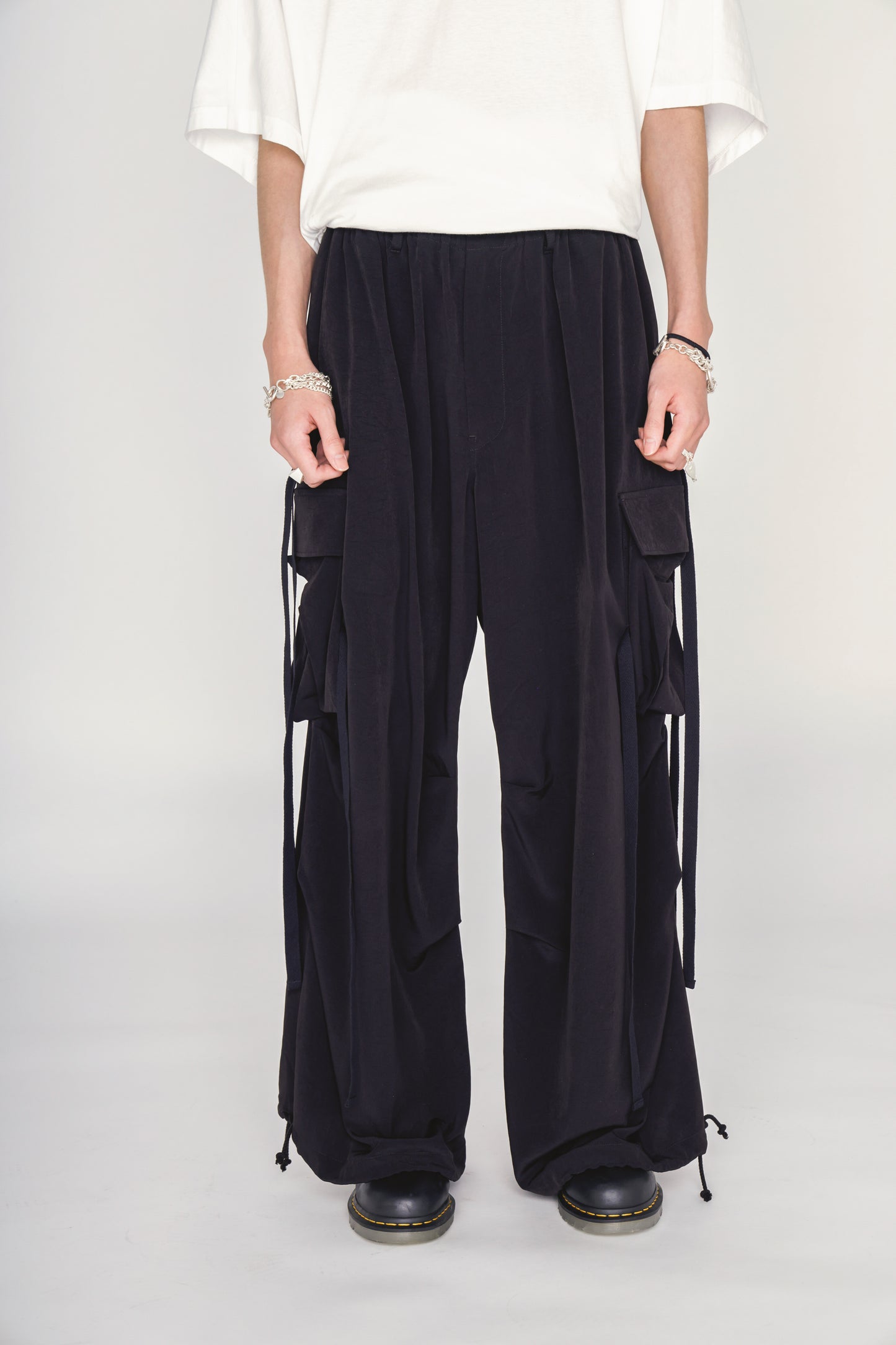 CREPE de CHINE STRAP PANTS