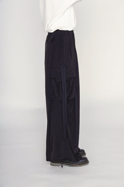 CREPE de CHINE STRAP PANTS