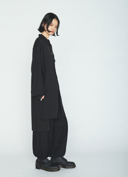 RAYON TWILL BALLOON PANTS