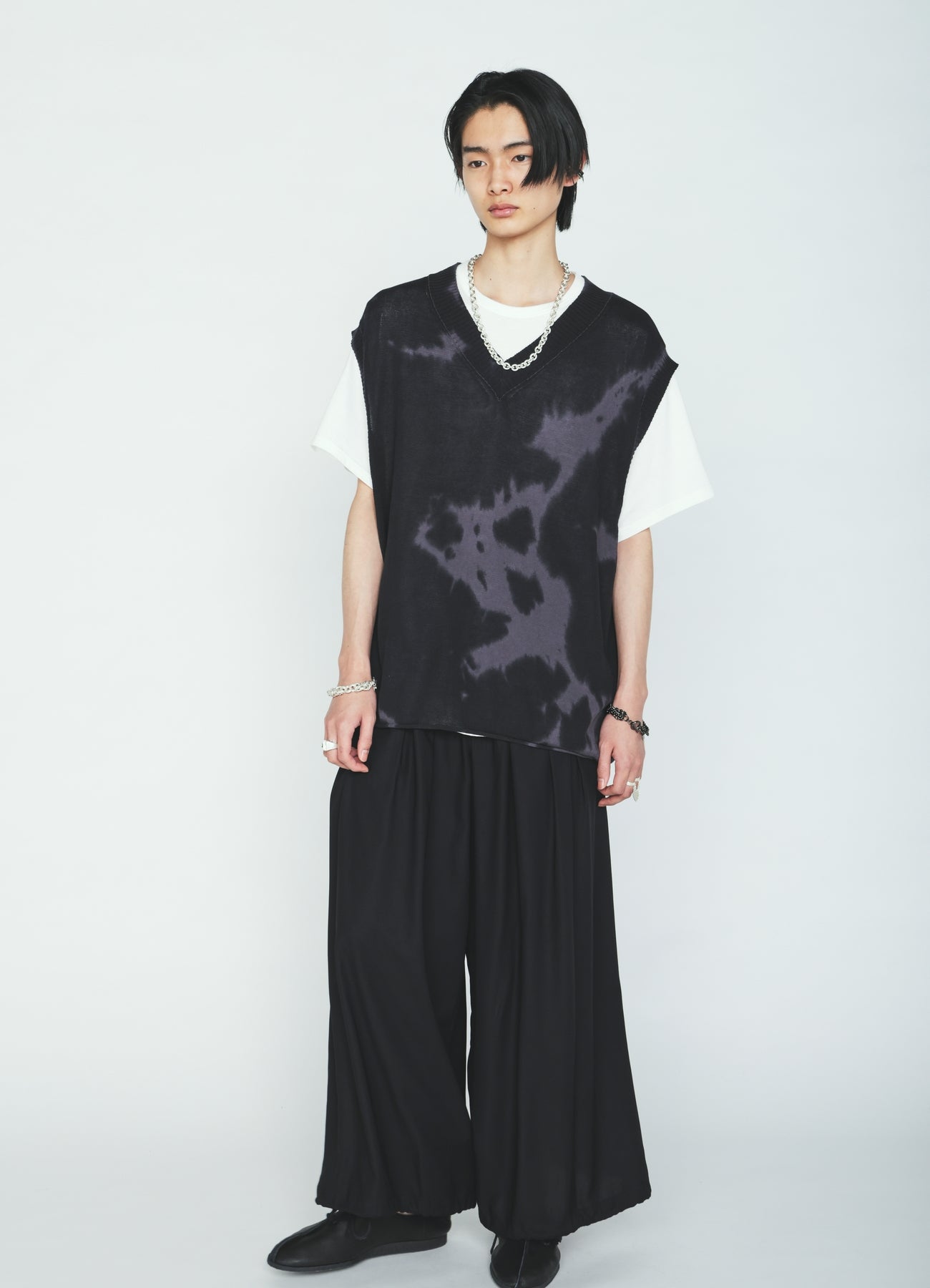 RAYON TWILL BALLOON PANTS