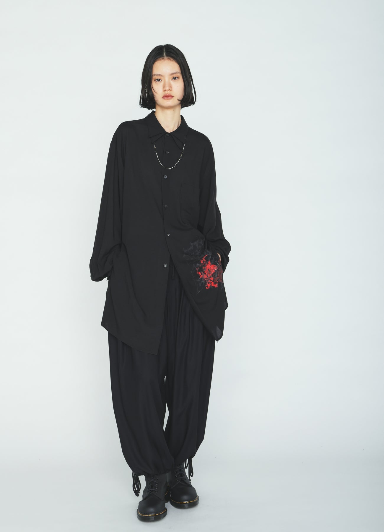 RAYON TWILL BALLOON PANTS