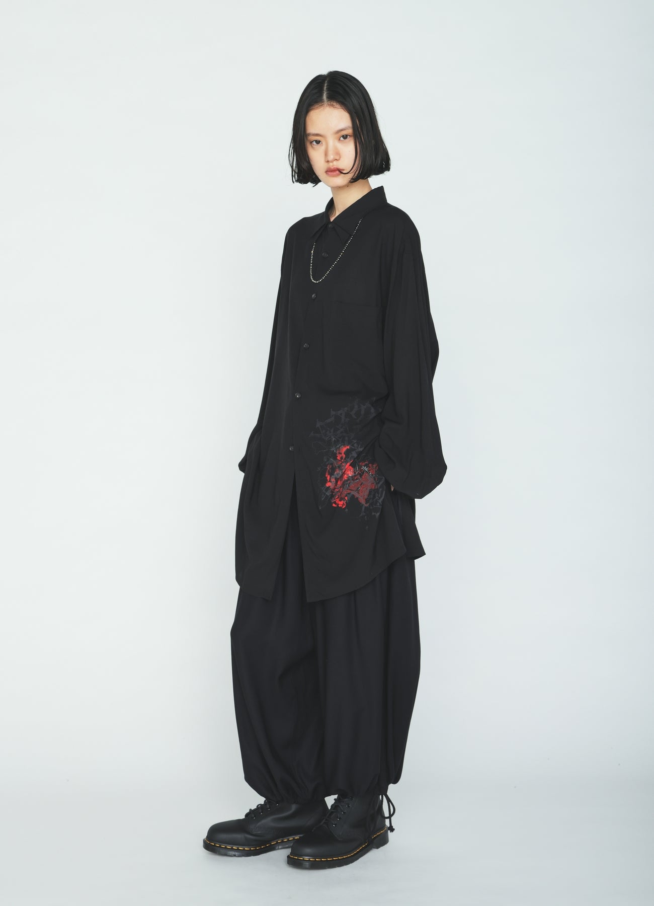 RAYON TWILL BALLOON PANTS