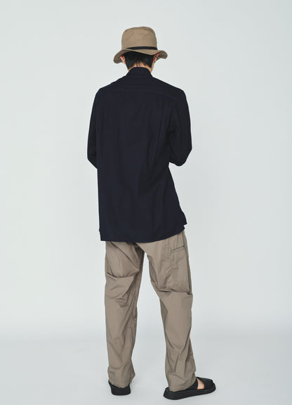 COTTON TYPEWRITER SIDE-POCKET TAPERED PANTS