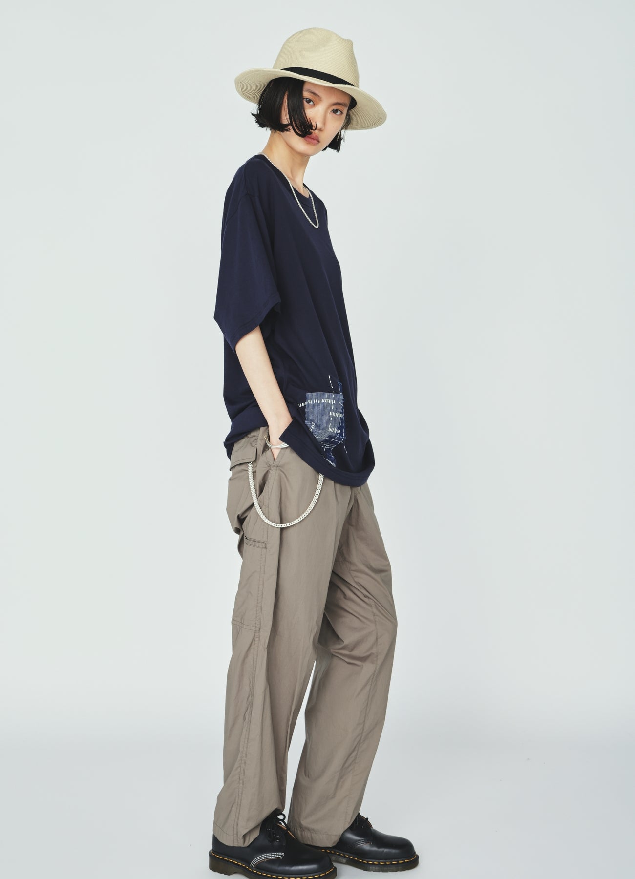 COTTON TYPEWRITER SIDE-POCKET TAPERED PANTS – THE SHOP YOHJI YAMAMOTO