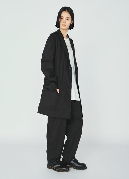 COTTON TYPEWRITER SIDE-POCKET TAPERED PANTS