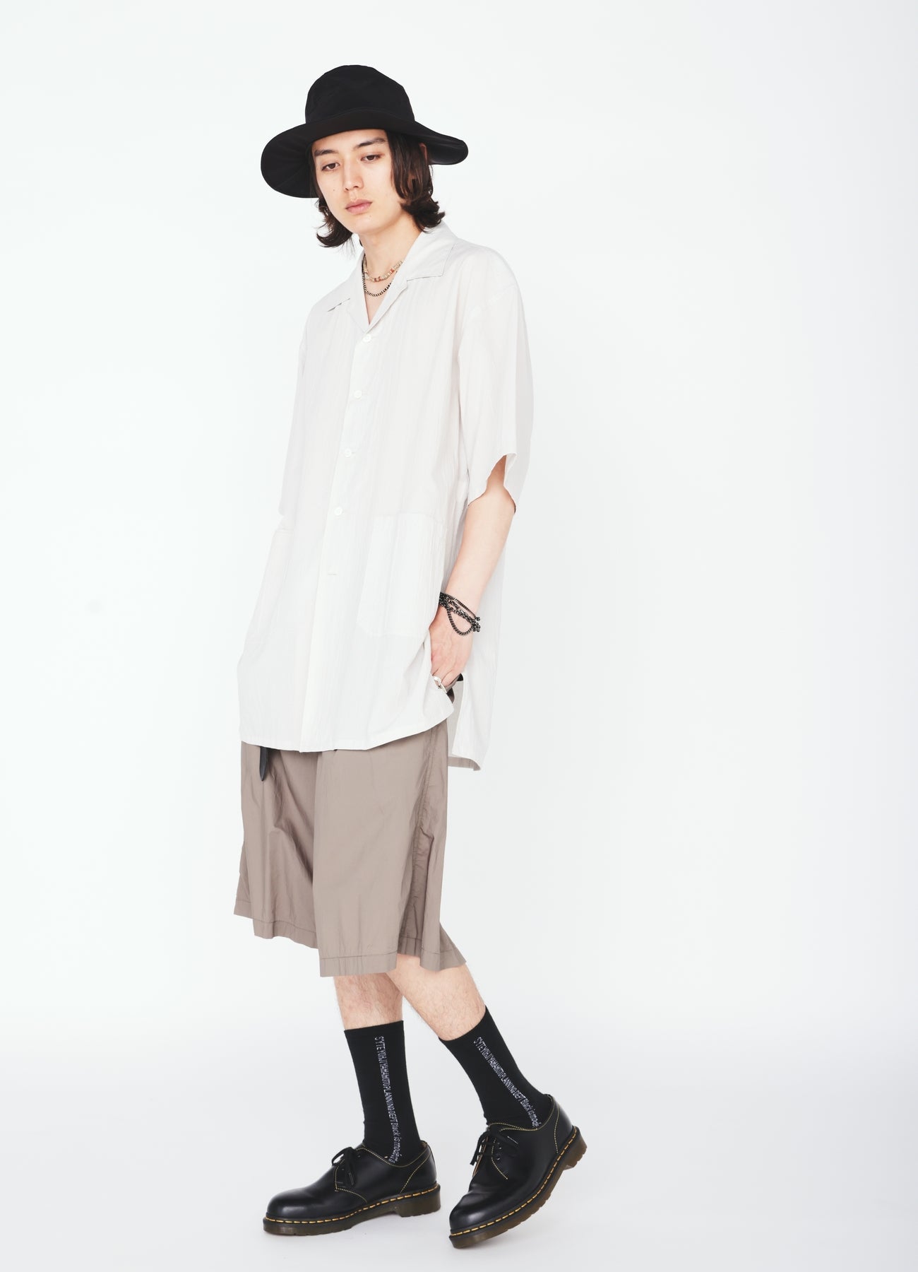 COTTON TYPEWRITER 2-TUCK SHORT PANTS – THE SHOP YOHJI YAMAMOTO
