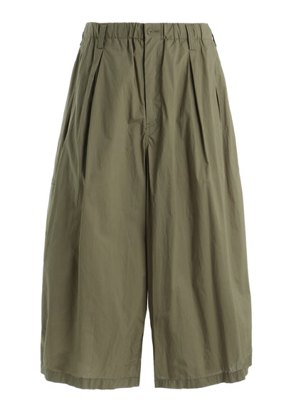 COTTON TYPEWRITER 2-TUCK SIDE-POCKET CULOTTE PANTS