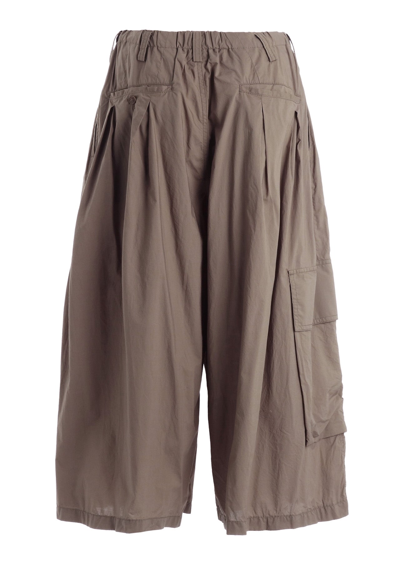 COTTON TYPEWRITER 2-TUCK SIDE-POCKET CULOTTE PANTS