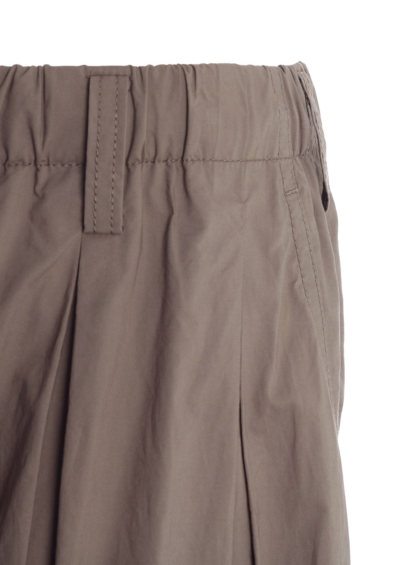 COTTON TYPEWRITER 2-TUCK SIDE-POCKET CULOTTE PANTS