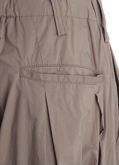 COTTON TYPEWRITER 2-TUCK SIDE-POCKET CULOTTE PANTS