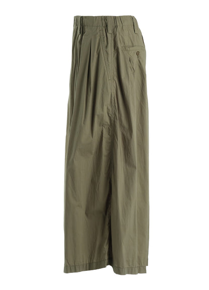 COTTON TYPEWRITER 2-TUCK SIDE-POCKET CULOTTE PANTS