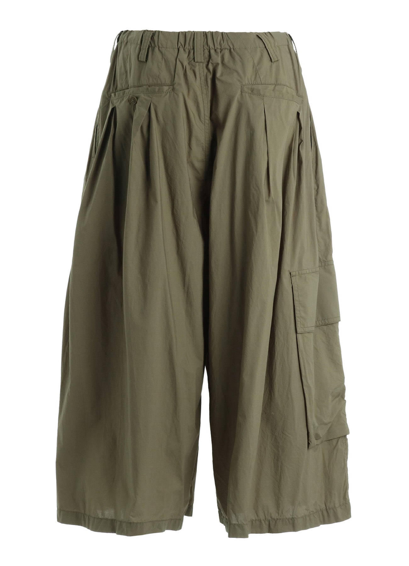 COTTON TYPEWRITER 2-TUCK SIDE-POCKET CULOTTE PANTS