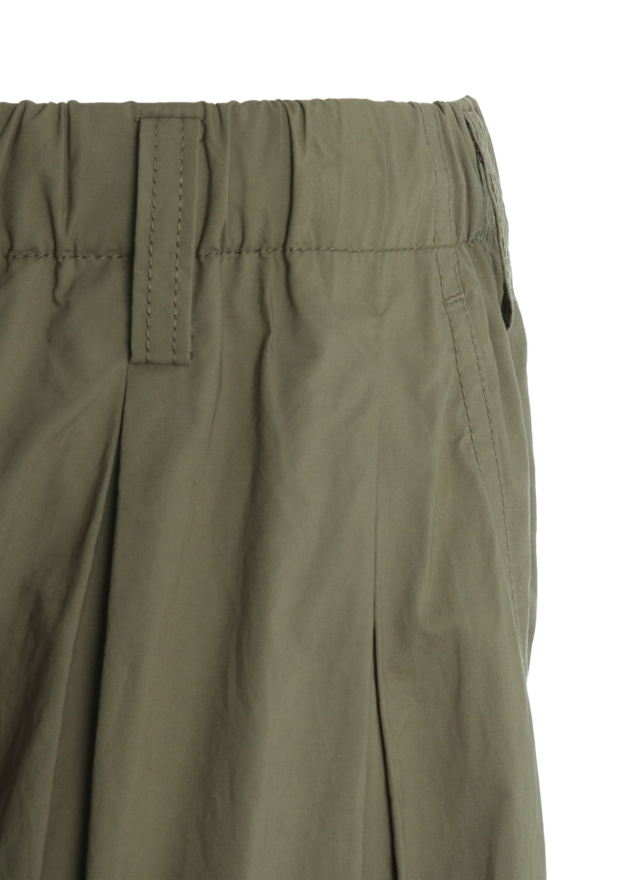 COTTON TYPEWRITER 2-TUCK SIDE-POCKET CULOTTE PANTS
