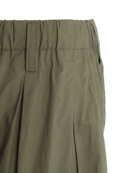 COTTON TYPEWRITER 2-TUCK SIDE-POCKET CULOTTE PANTS