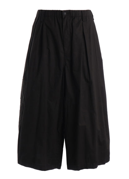 COTTON TYPEWRITER 2-TUCK SIDE-POCKET CULOTTE PANTS
