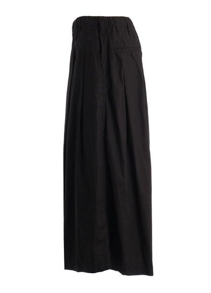 COTTON TYPEWRITER 2-TUCK SIDE-POCKET CULOTTE PANTS