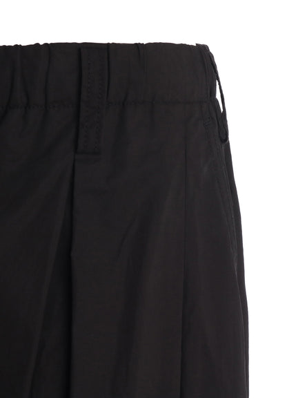 COTTON TYPEWRITER 2-TUCK SIDE-POCKET CULOTTE PANTS