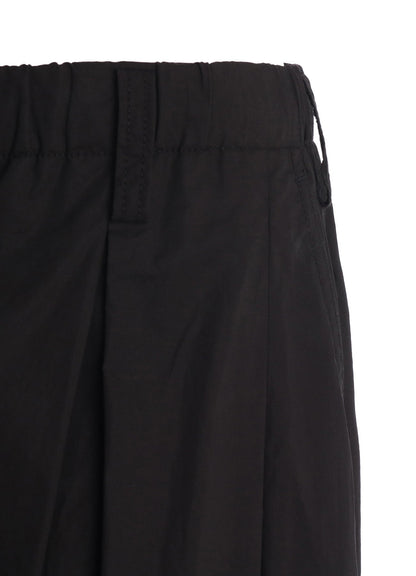 COTTON TYPEWRITER 2-TUCK SIDE-POCKET CULOTTE PANTS