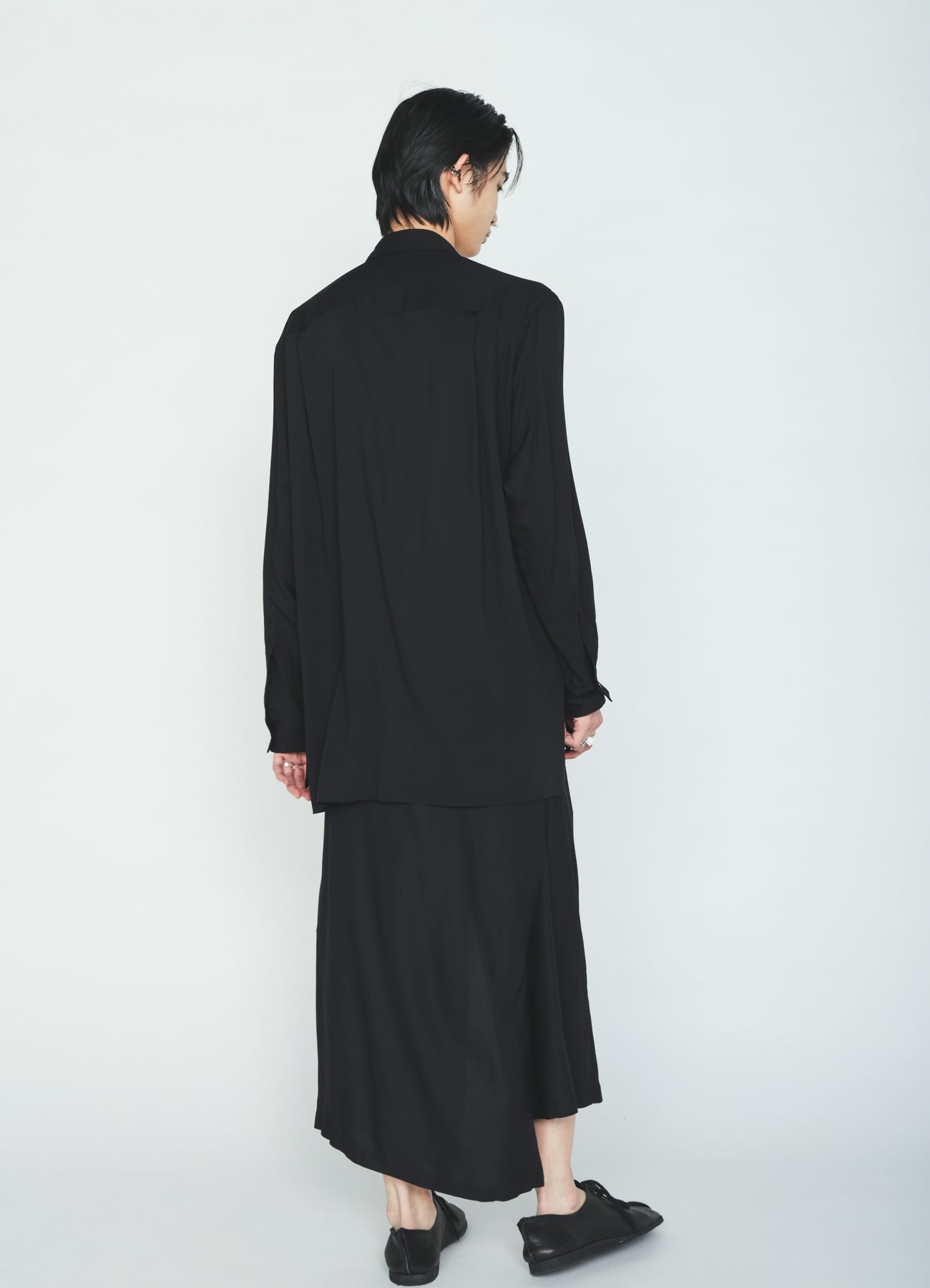 RAYON TWILL STRAPPED HALF‑WRAPPED SHORTS
