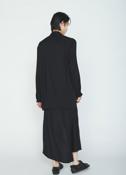 RAYON TWILL STRAPPED HALF‑WRAPPED SHORTS
