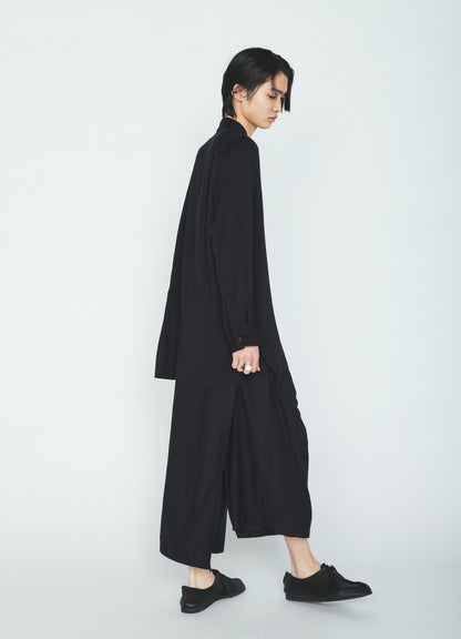 RAYON TWILL STRAPPED HALF‑WRAPPED SHORTS