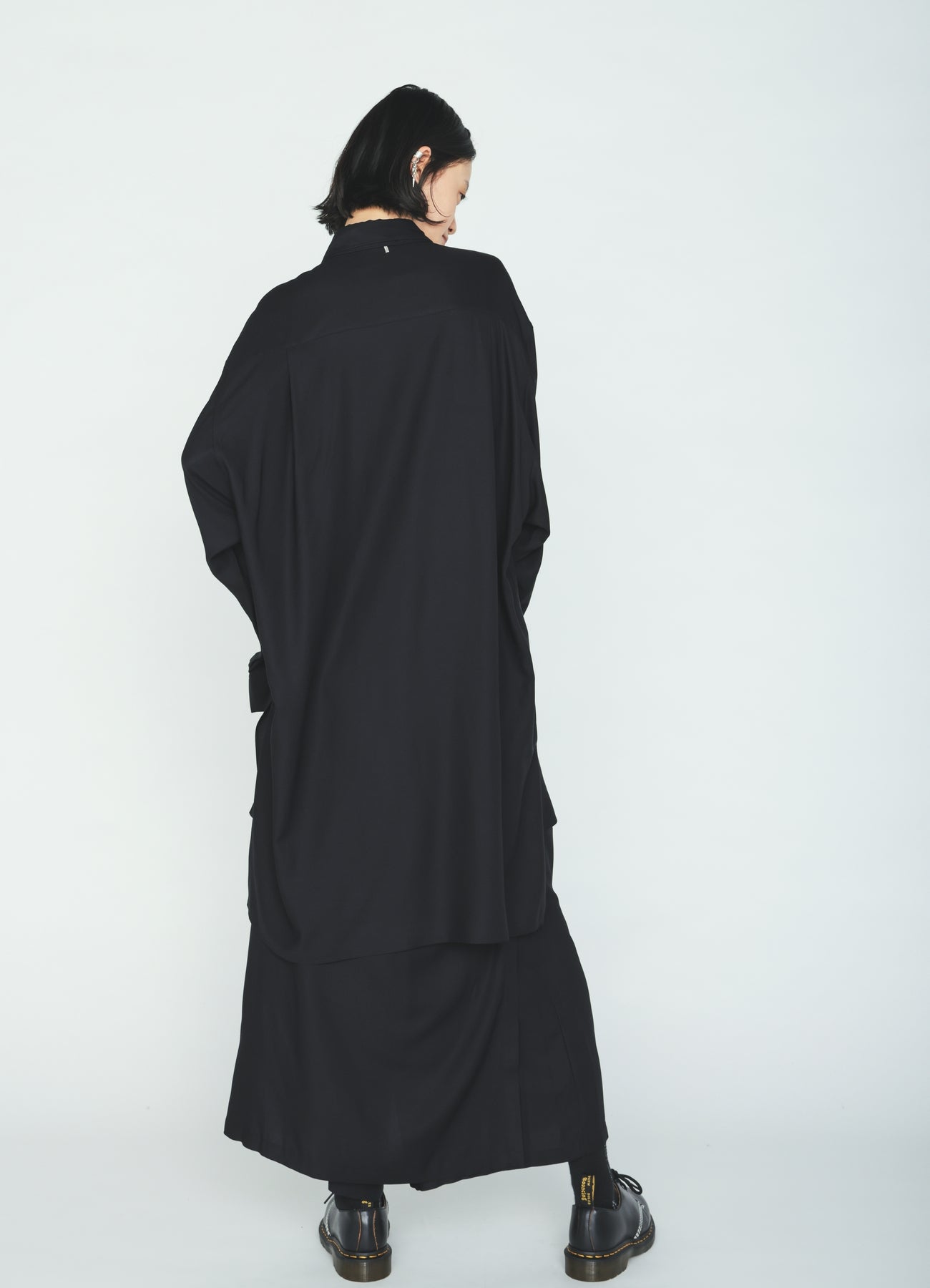 RAYON TWILL STRAPPED HALF‑WRAPPED SHORTS