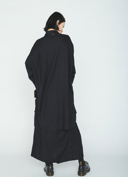 RAYON TWILL STRAPPED HALF‑WRAPPED SHORTS