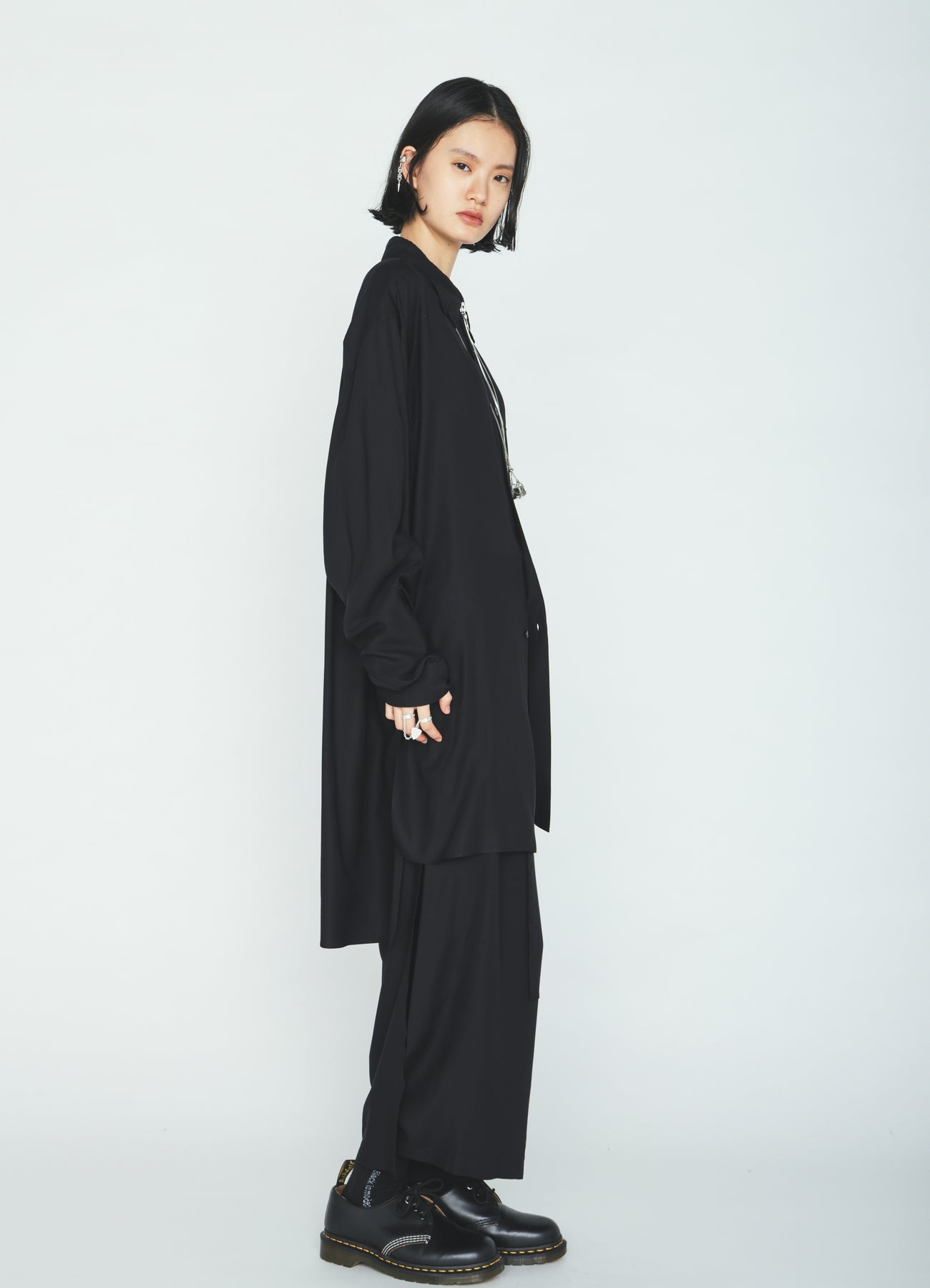 RAYON TWILL STRAPPED HALF‑WRAPPED SHORTS
