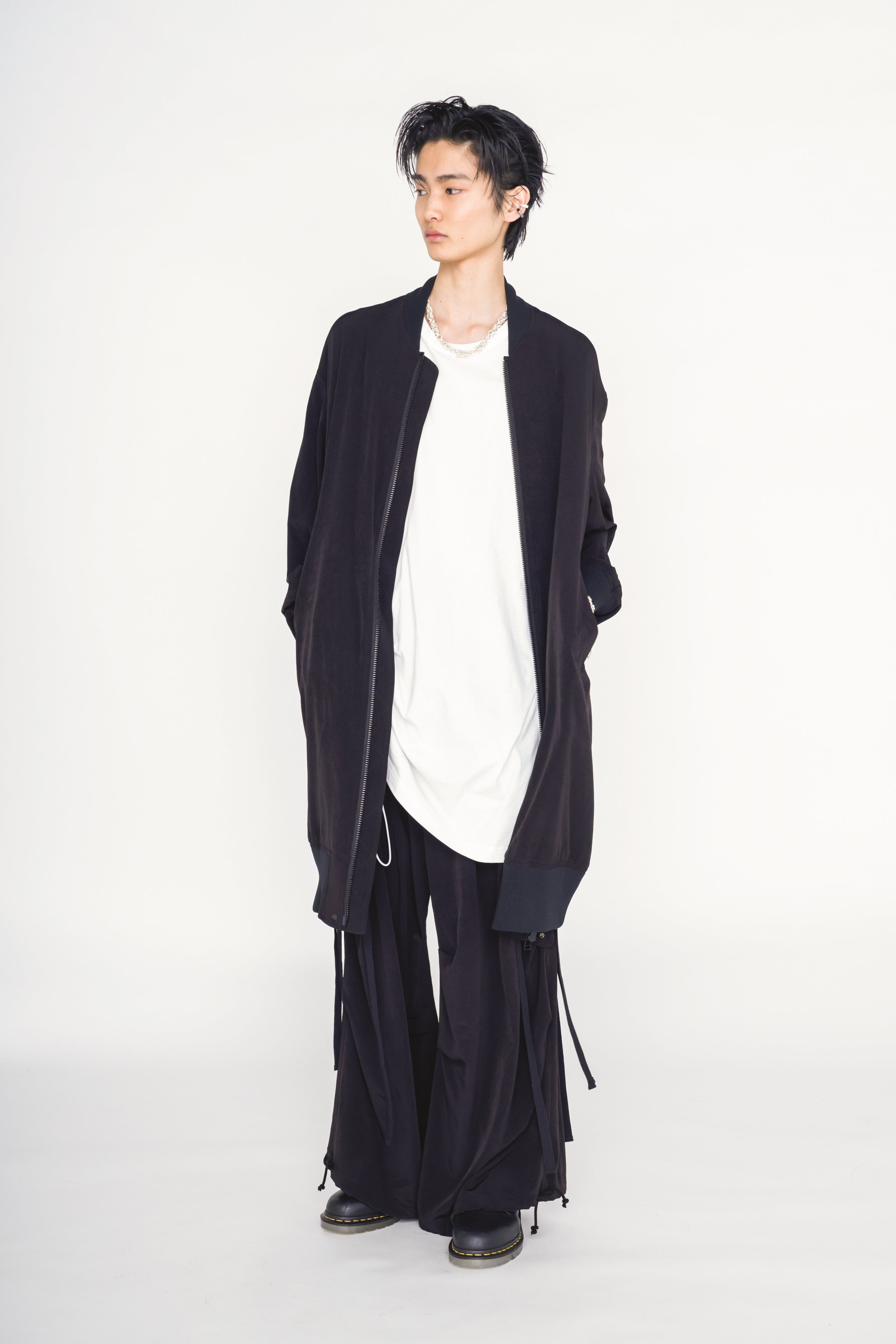 CREPE de CHINE LONG BOMBER JACKET – THE SHOP YOHJI YAMAMOTO